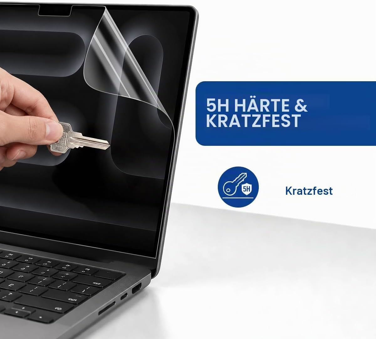 Film Protecteur d'Écran MacBook Pro 14" – Compatible M1 à M5 (2021–2026) – Dureté 5H Anti-Rayures