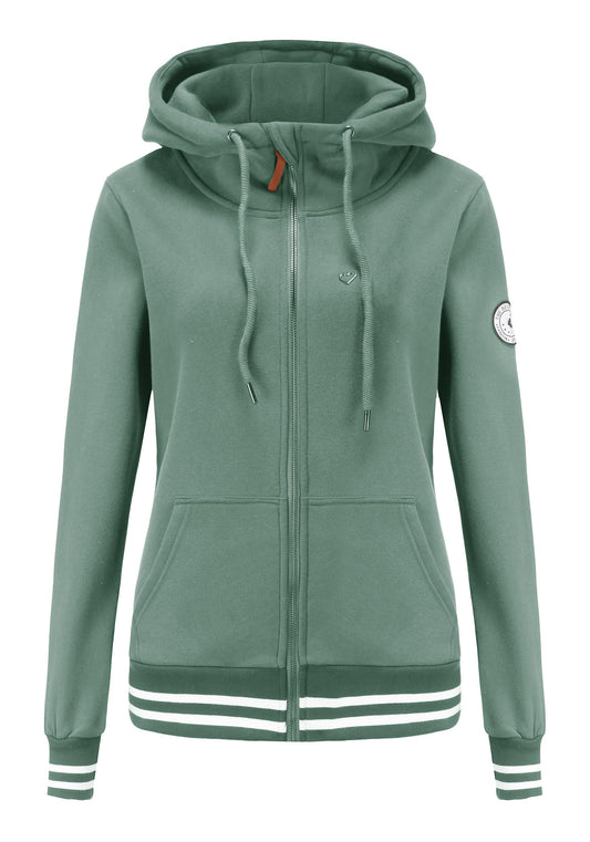 TrendiMax Sweat à Capuche Femmes avec Poches Manches Longues Manteau Femme Hiver Zippé Col Montant Hoodie Femme Chaude Douce Confortable - PATOGAZ