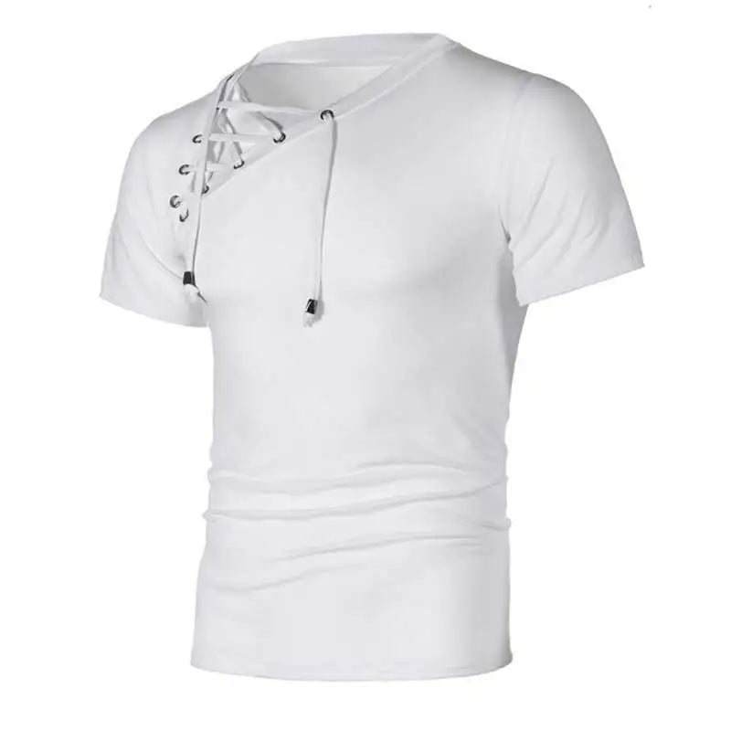 T-shirt Slim Fit Homme Col Rond Style Streetwear, Coupe Ajustée Hip-Hop