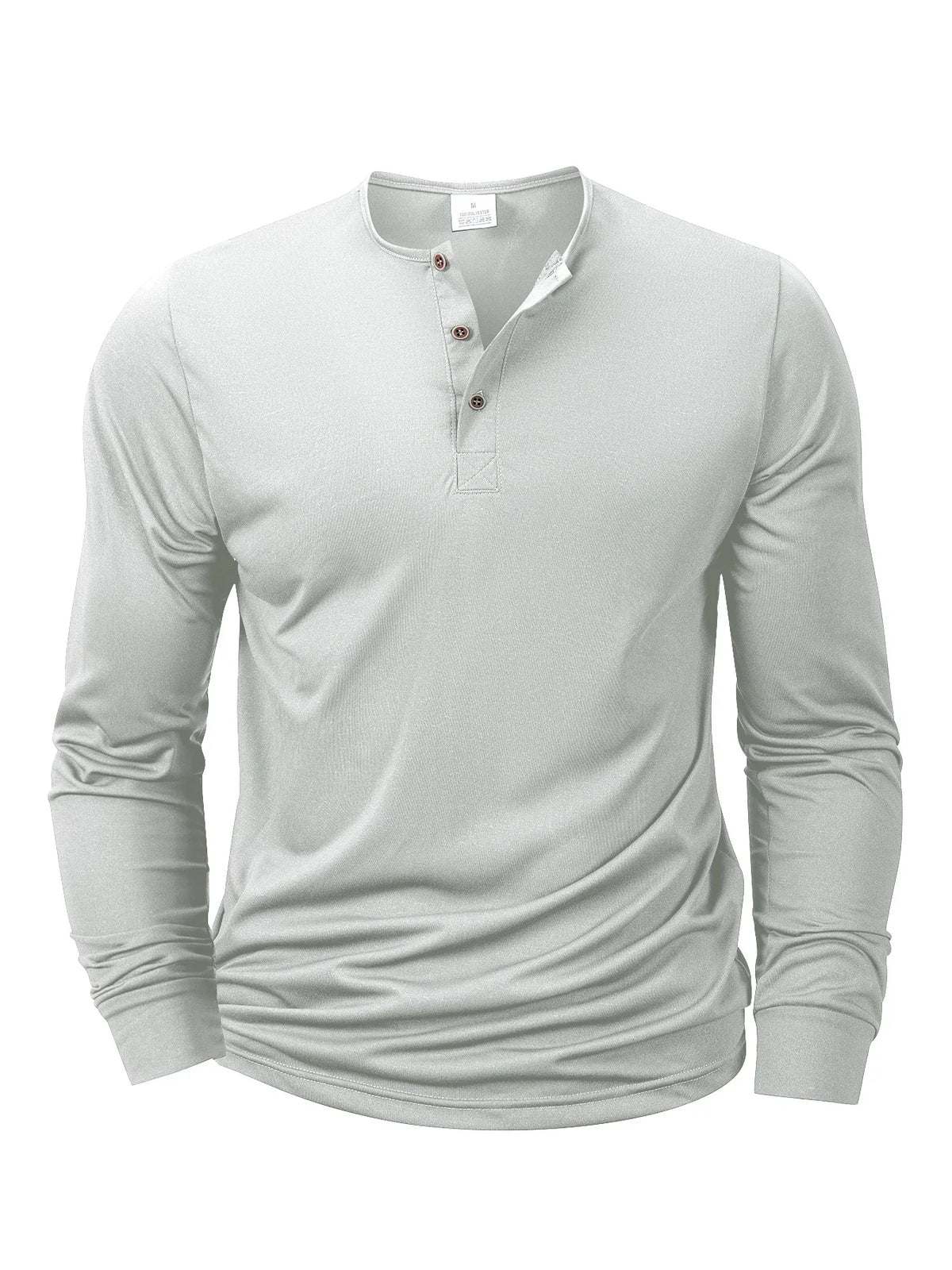T-shirt Henley Homme Manches Longues — Coupe Décontractée, Tissu Doux & Respirant