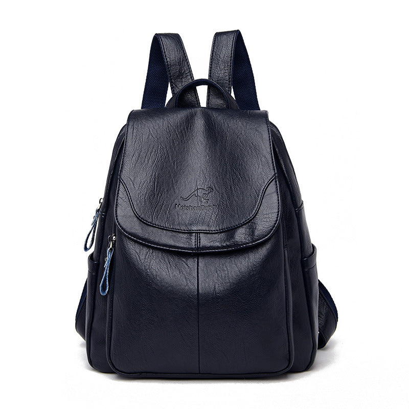 Barrel Kangaroo Women's Bag 2025 New genuine goods Women's Large Capacity Soft Leather Backpack Simple Fashion Travel Bag - PATOGAZ