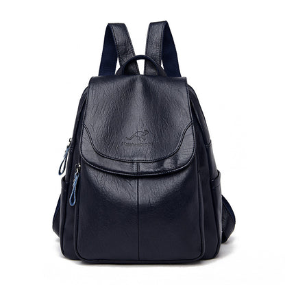 Barrel Kangaroo Women's Bag 2025 New genuine goods Women's Large Capacity Soft Leather Backpack Simple Fashion Travel Bag - PATOGAZ