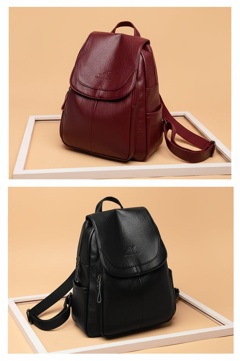 Barrel Kangaroo Women's Bag 2025 New genuine goods Women's Large Capacity Soft Leather Backpack Simple Fashion Travel Bag - PATOGAZ