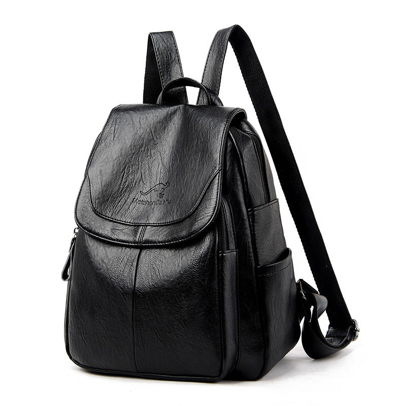 Barrel Kangaroo Women's Bag 2025 New genuine goods Women's Large Capacity Soft Leather Backpack Simple Fashion Travel Bag - PATOGAZ