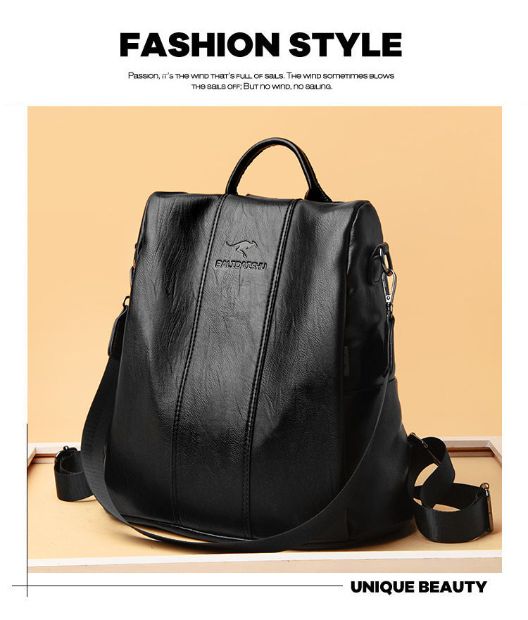 Backpack New Anti-theft Women's Backpack Korean Style Simple All-match Shoulder Bag Fashionable Elegant Student Backpack - PATOGAZ