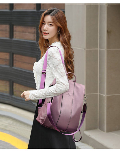 Backpack New Anti-theft Women's Backpack Korean Style Simple All-match Shoulder Bag Fashionable Elegant Student Backpack - PATOGAZ