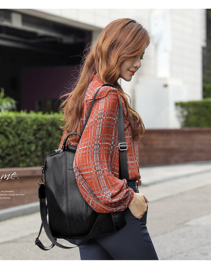 Backpack New Anti-theft Women's Backpack Korean Style Simple All-match Shoulder Bag Fashionable Elegant Student Backpack - PATOGAZ