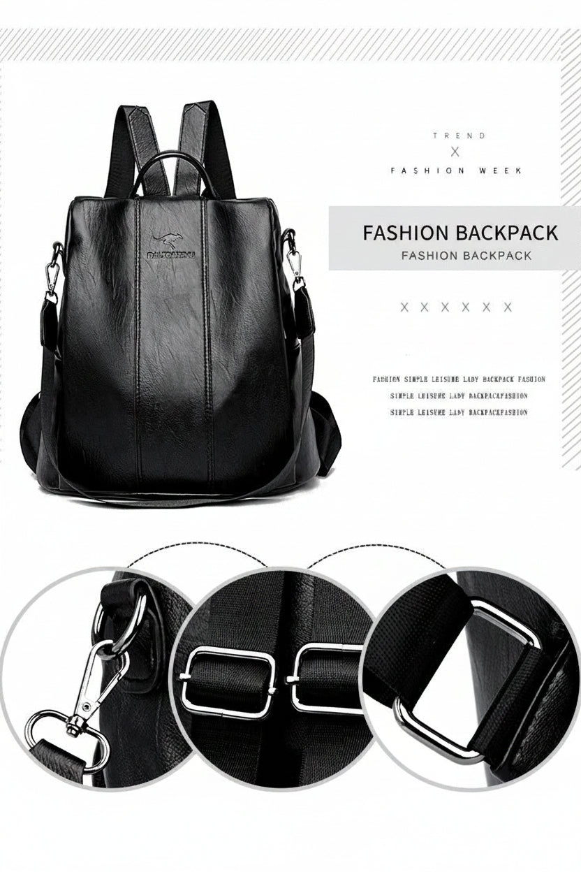 Backpack New Anti-theft Women's Backpack Korean Style Simple All-match Shoulder Bag Fashionable Elegant Student Backpack - PATOGAZ