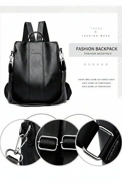 Backpack New Anti-theft Women's Backpack Korean Style Simple All-match Shoulder Bag Fashionable Elegant Student Backpack - PATOGAZ