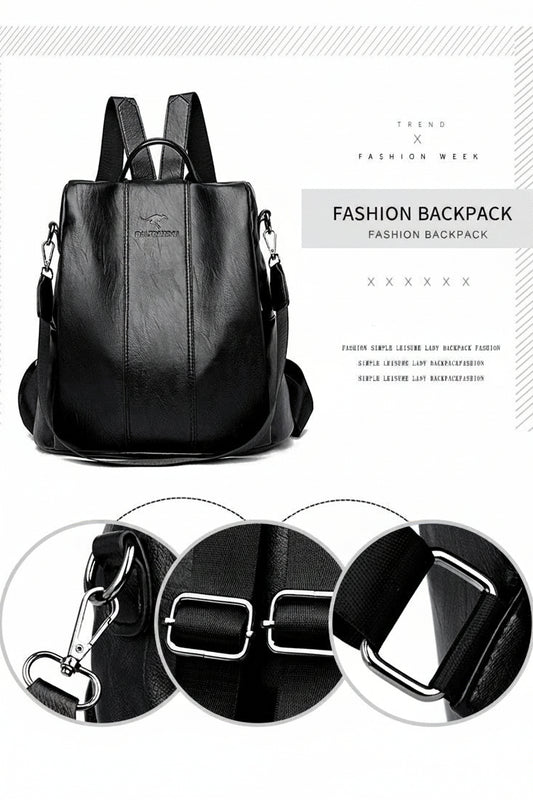 Backpack New Anti-theft Women's Backpack Korean Style Simple All-match Shoulder Bag Fashionable Elegant Student Backpack - PATOGAZ