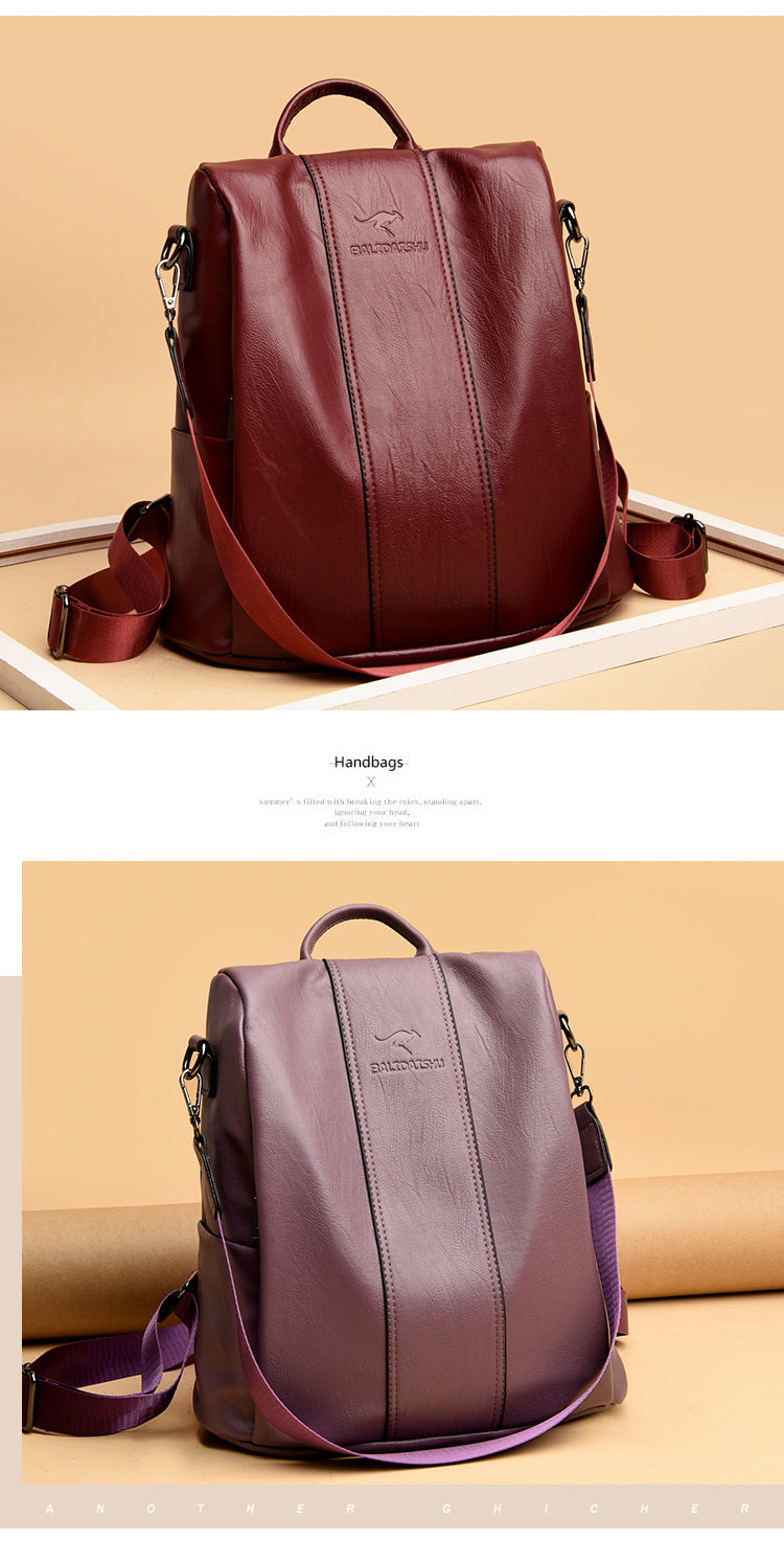 Backpack New Anti-theft Women's Backpack Korean Style Simple All-match Shoulder Bag Fashionable Elegant Student Backpack - PATOGAZ