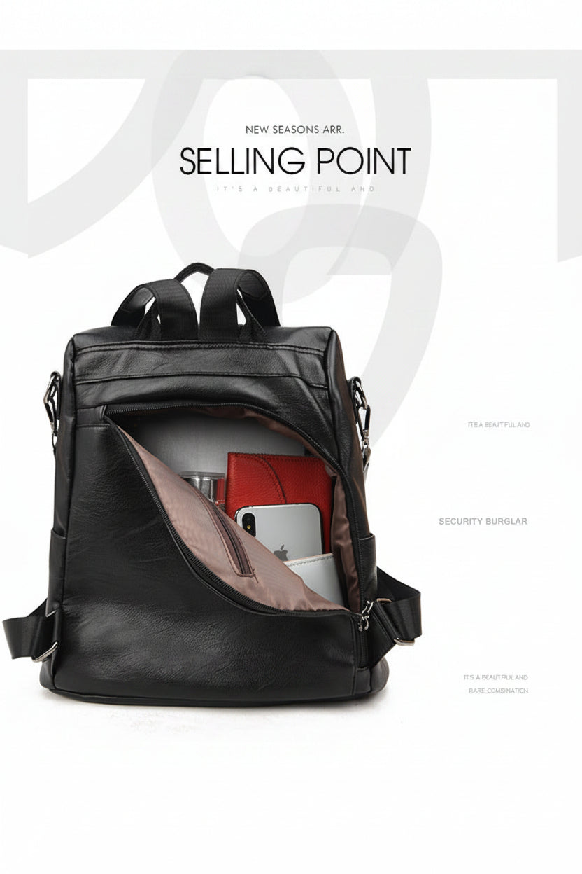 Backpack New Anti-theft Women's Backpack Korean Style Simple All-match Shoulder Bag Fashionable Elegant Student Backpack - PATOGAZ