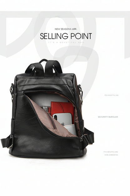 Backpack New Anti-theft Women's Backpack Korean Style Simple All-match Shoulder Bag Fashionable Elegant Student Backpack - PATOGAZ