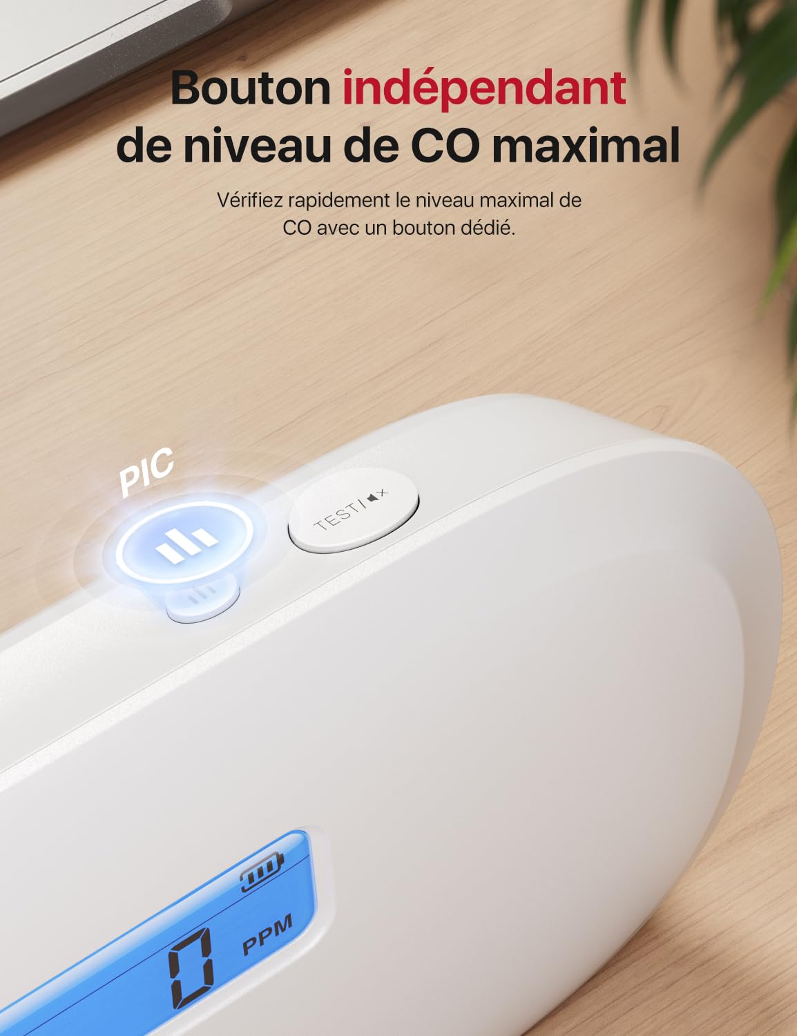 X-Sense XC0C-SR –    Détecteur de Monoxyde de Carbone Autonome Capteur Électrochimique 10 Ans - LCD