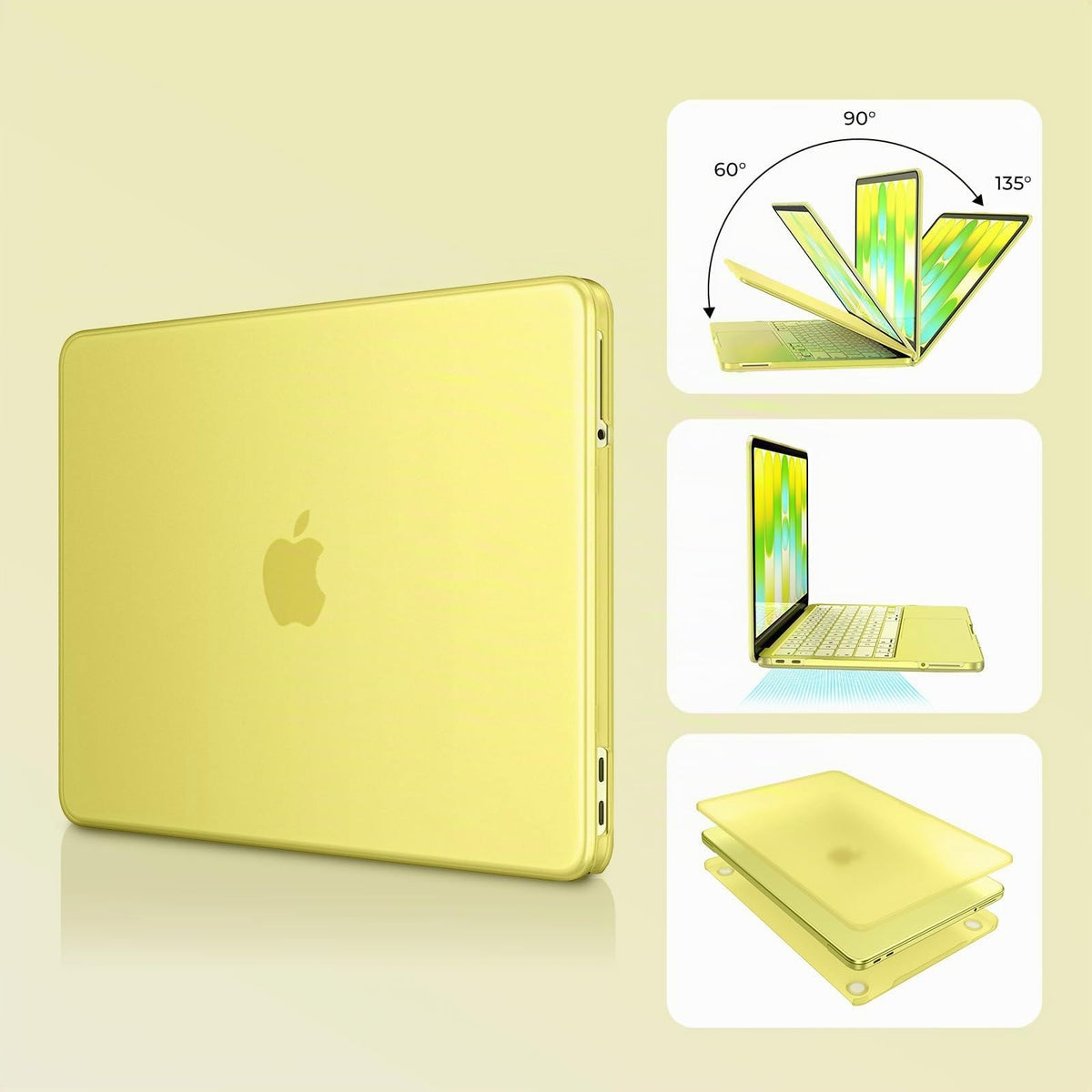 Coque MacBook Air 13,6" Crystal Clear — Compatible M2 / M3 / M4 / M5 (2022–2026)