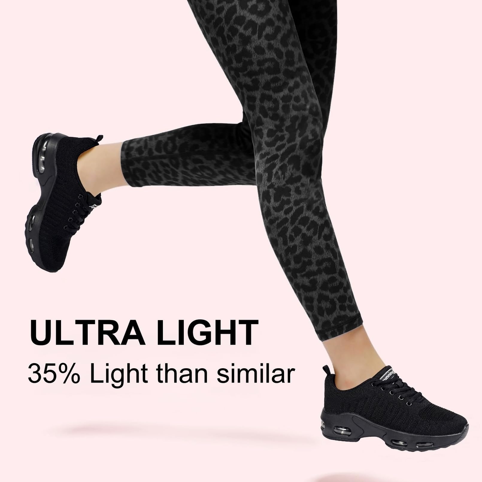 Myztra Femme Baskets Running Coussin Amortissant | Marche, Amortissantes, Légères, Respirantes, Antidérapantes, Confortables, Fitness, Gym, Jogging, Quotidien - PATOGAZ