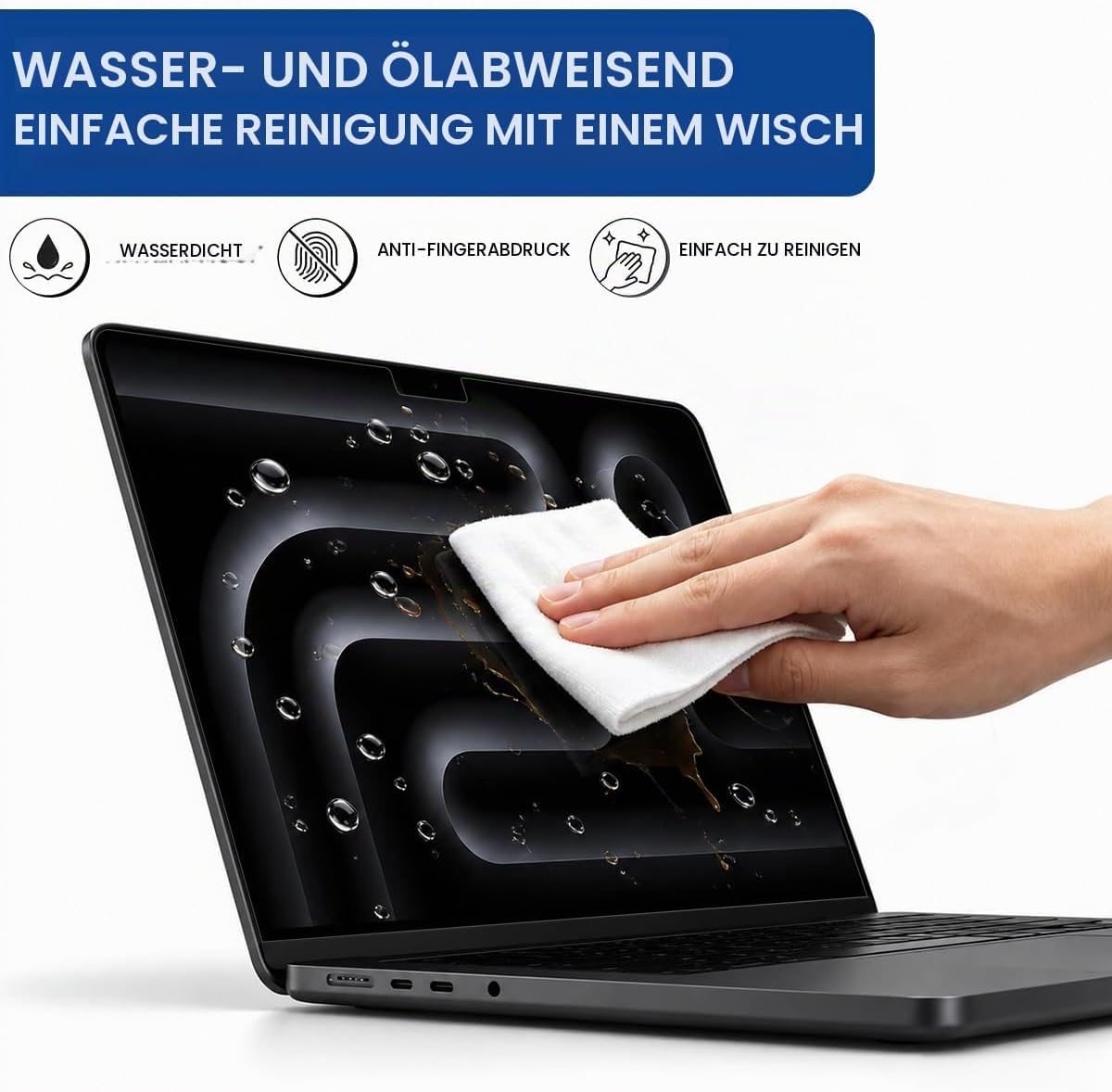 Film Protecteur d'Écran MacBook Pro 14" – Compatible M1 à M5 (2021–2026) – Dureté 5H Anti-Rayures