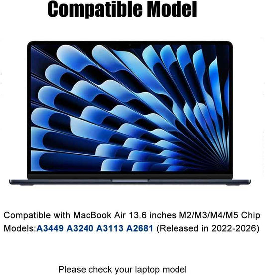 Pack 2 Films Protecteurs d'Écran MacBook Air 13,6" M5/M4/M3/M2 (2022-2026) – 5H Haute Définition Anti-Rayures