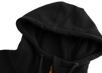 TrendiMax Sweat à Capuche Femmes avec Poches Manches Longues Manteau Femme Hiver Zippé Col Montant Hoodie Femme Chaude Douce Confortable - PATOGAZ