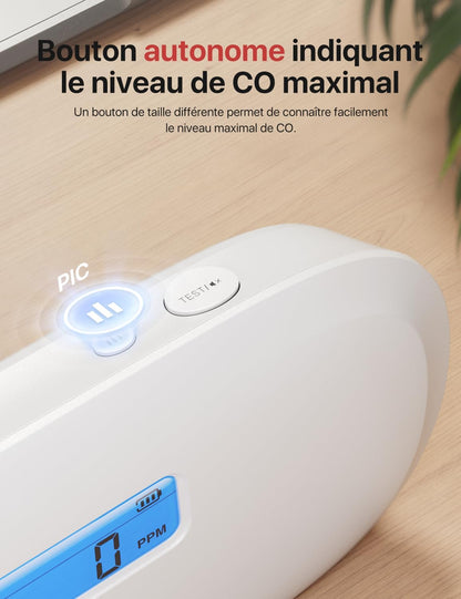 X-Sense XC0C-SR –    Détecteur de Monoxyde de Carbone Autonome Capteur Électrochimique 10 Ans - LCD
