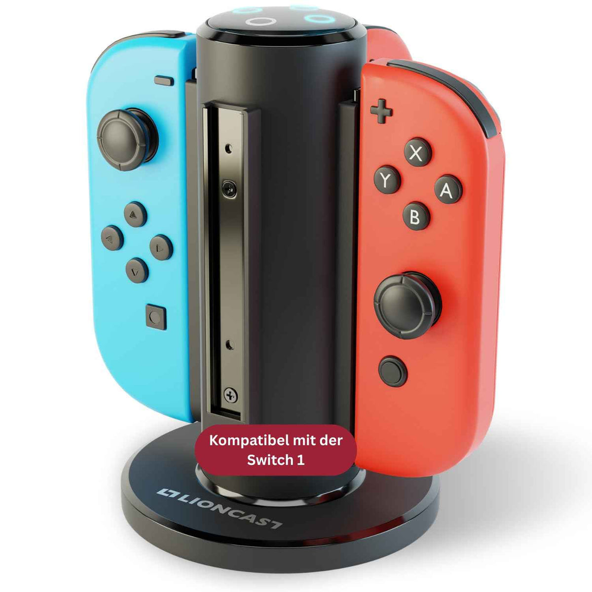 LIONCAST® Station de Charge Joy-Con [avec INDICATEUR DE Charge LED] - Support Manette Switch 2 - Support de Recharge Joy-Con 2 - Compatible exclusivement avec Les Joy-Con de la Nintendo Switch 2