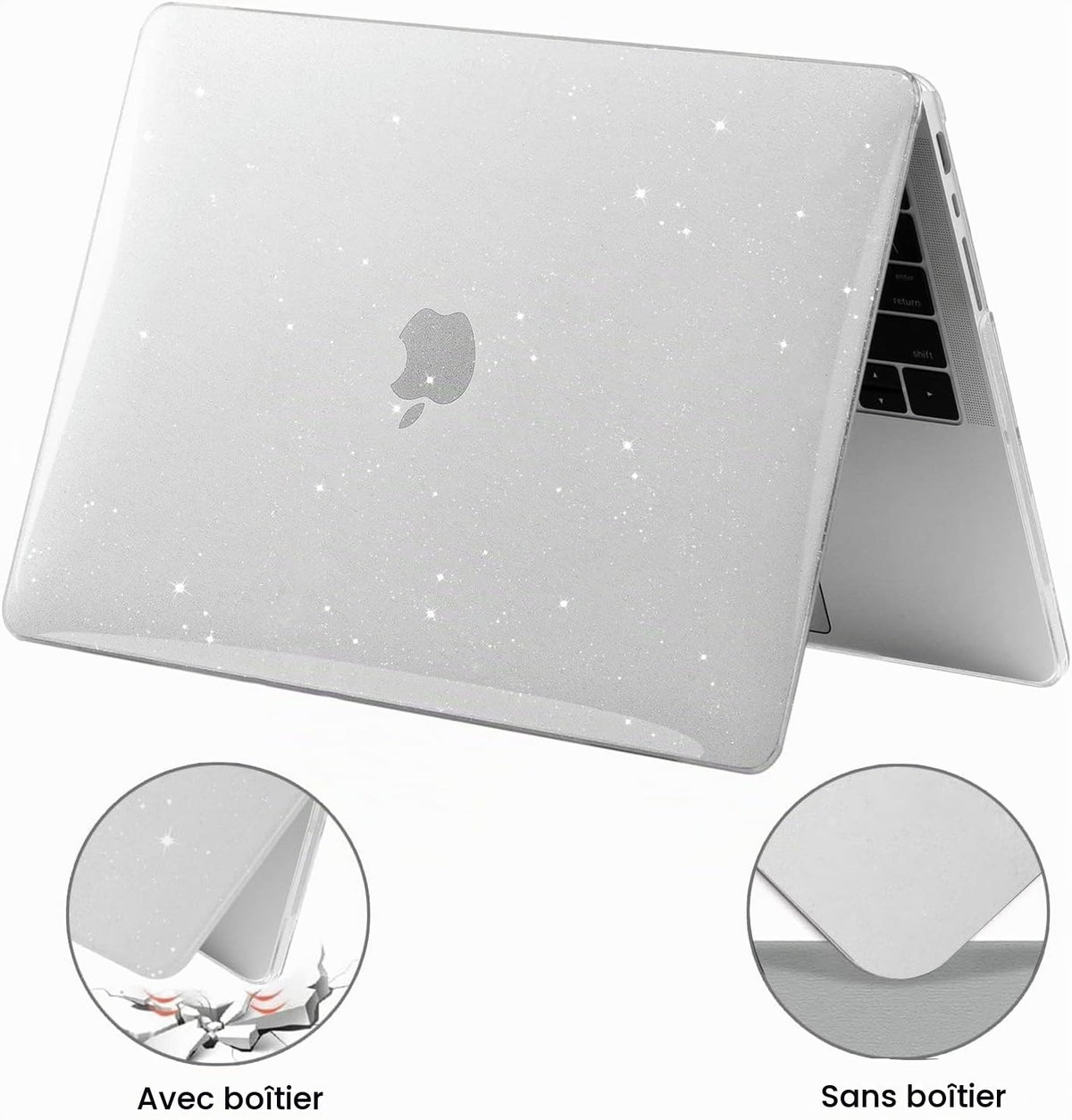 Coque MacBook Air 13,6" Crystal Clear — Compatible M2 / M3 / M4 / M5 (2022–2026)