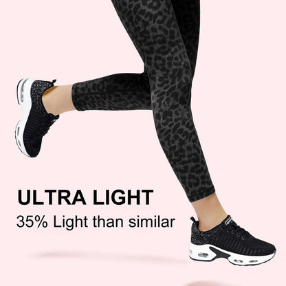 Myztra Femme Baskets Running Coussin Amortissant | Marche, Amortissantes, Légères, Respirantes, Antidérapantes, Confortables, Fitness, Gym, Jogging, Quotidien - PATOGAZ
