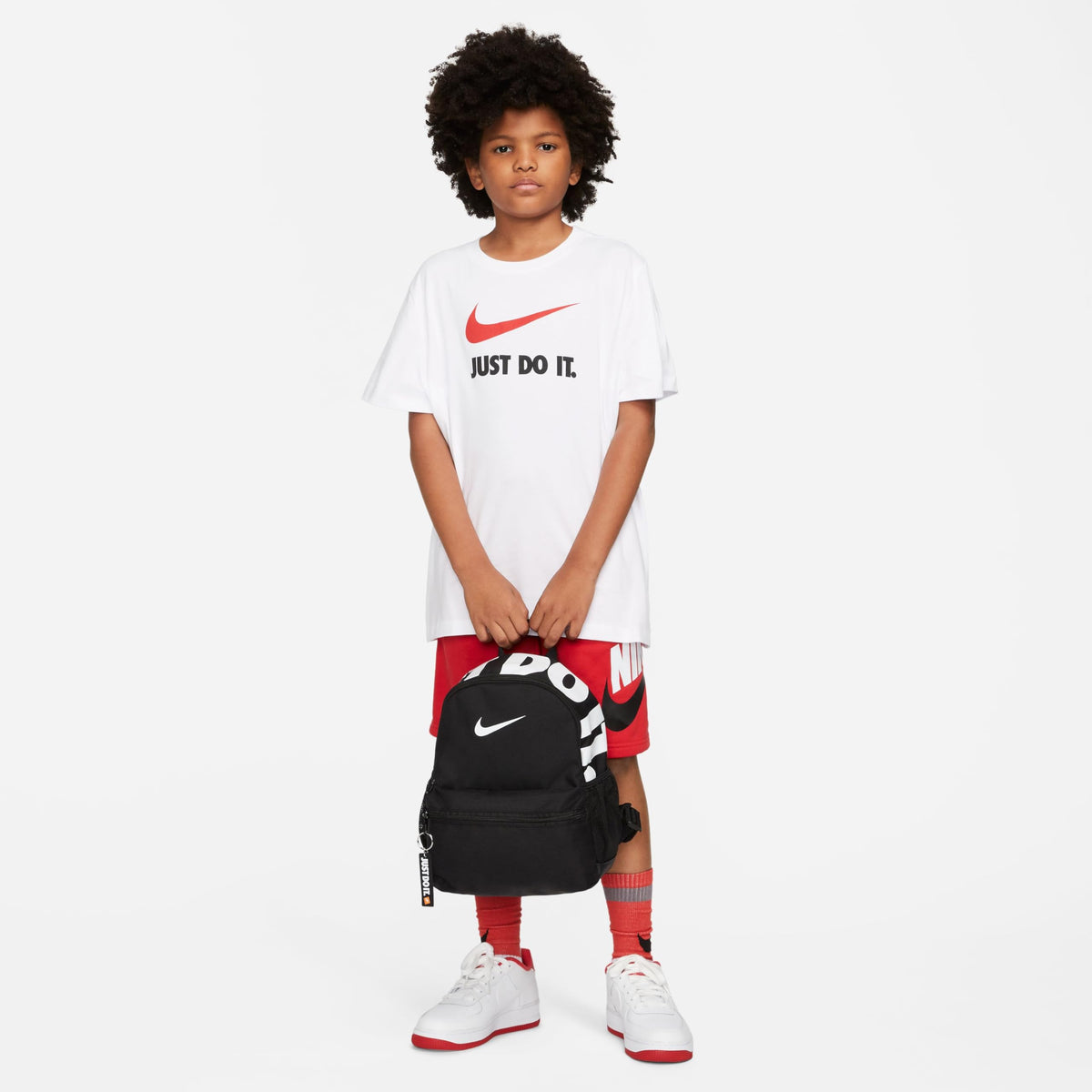 Nike_Y NK BRSLA JDI MINI , Mixte enfant, Noir/Blanc, Taille unique - PATOGAZ