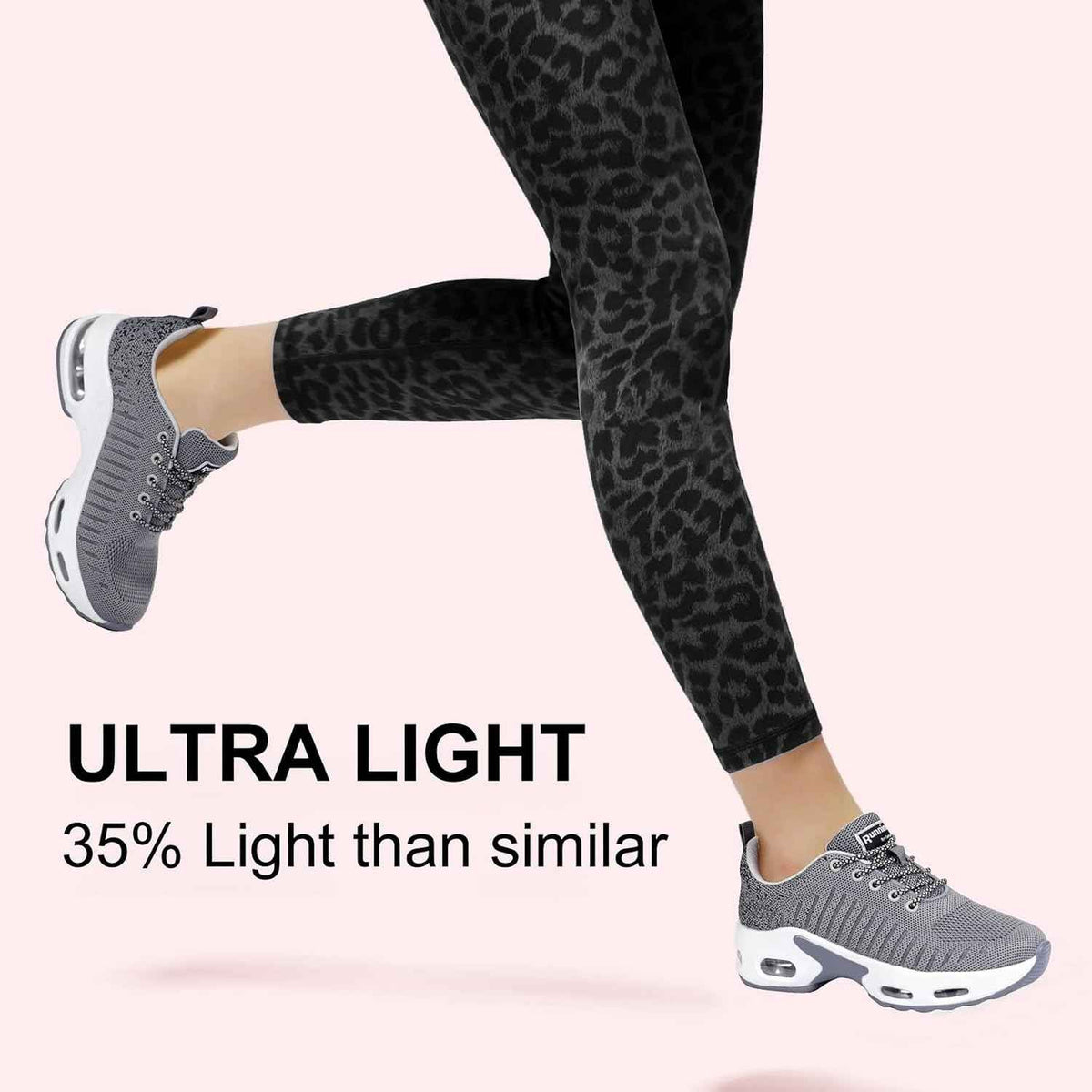 Myztra Femme Baskets Running Coussin Amortissant | Marche, Amortissantes, Légères, Respirantes, Antidérapantes, Confortables, Fitness, Gym, Jogging, Quotidien
