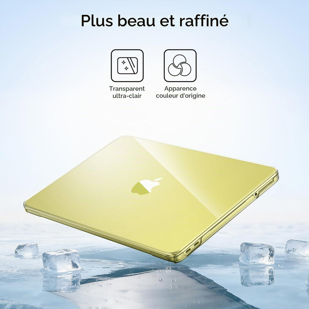 Coque MacBook Air 13,6" Crystal Clear — Compatible M2 / M3 / M4 / M5 (2022–2026)