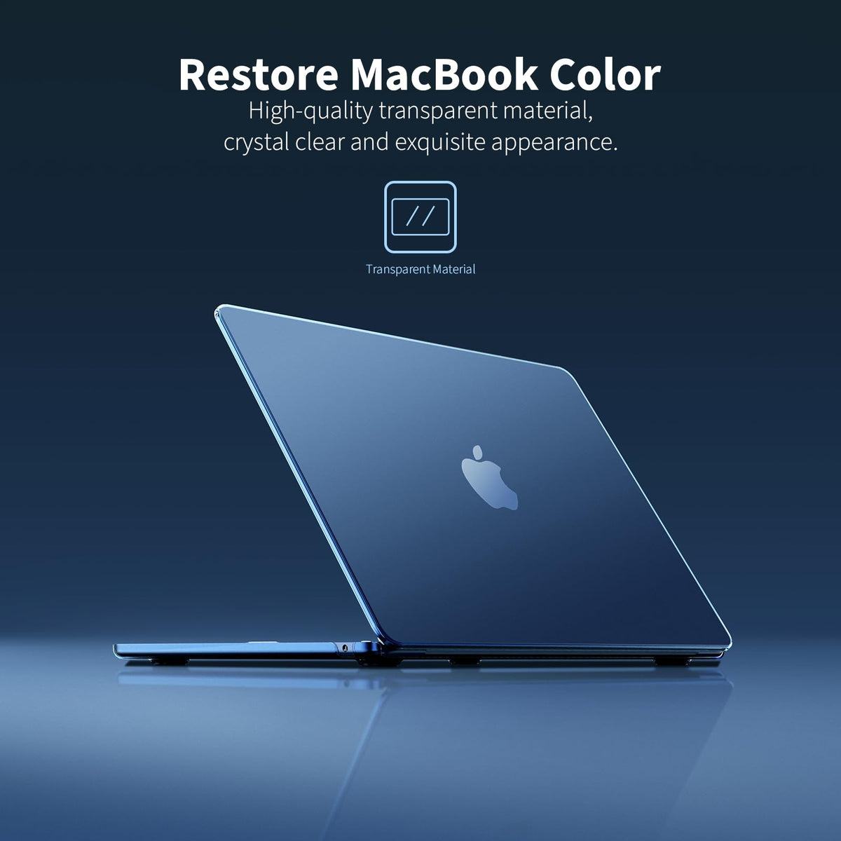 Coque MacBook Air 13,6" Crystal Clear — Compatible M2 / M3 / M4 / M5 (2022–2026)