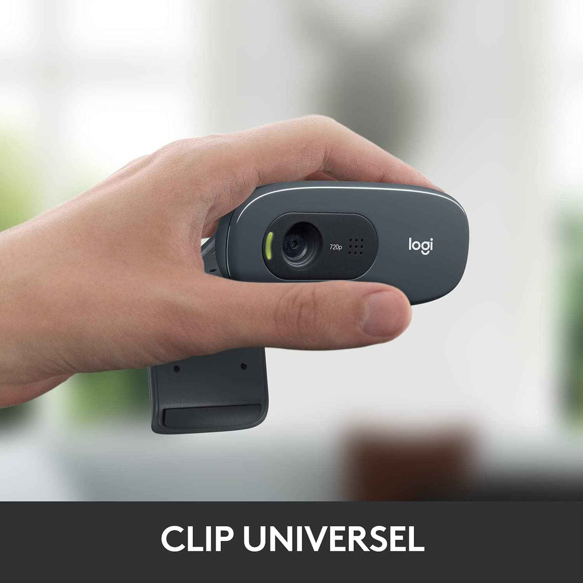 Logitech C270 Webcam Streaming HD | Webcam 720p/30ips, Appel Vidéo HD, Large Champ de Vision, Micro Antiparasites, Skype/FaceTime, PC/Mac/Chromebook