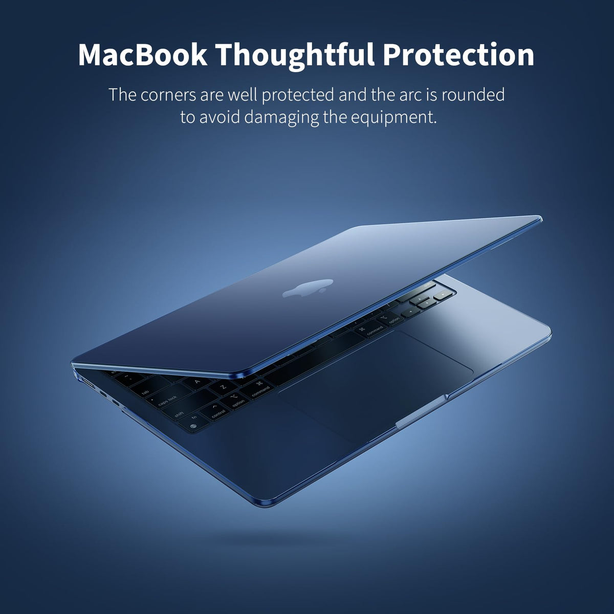 Coque MacBook Air 13,6" Crystal Clear — Compatible M2 / M3 / M4 / M5 (2022–2026)