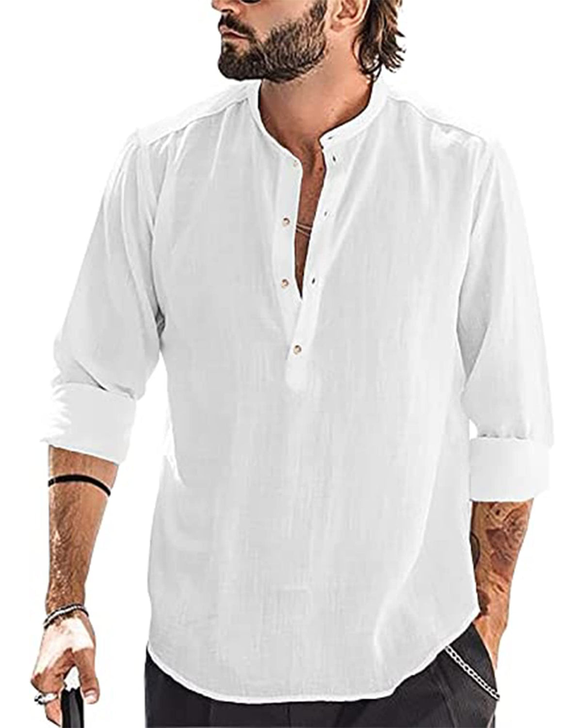 Chemise Lin classique YAOBAOLE