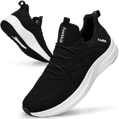Feethit Baskets et Chaussures de Sport Homme Tennis Running Marche Sneakers | Mesh respirant, intérieur doux, amorti EVA, semelle en caoutchouc antidérapante, lacets réglables, sport et quotidien - PATOGAZ
