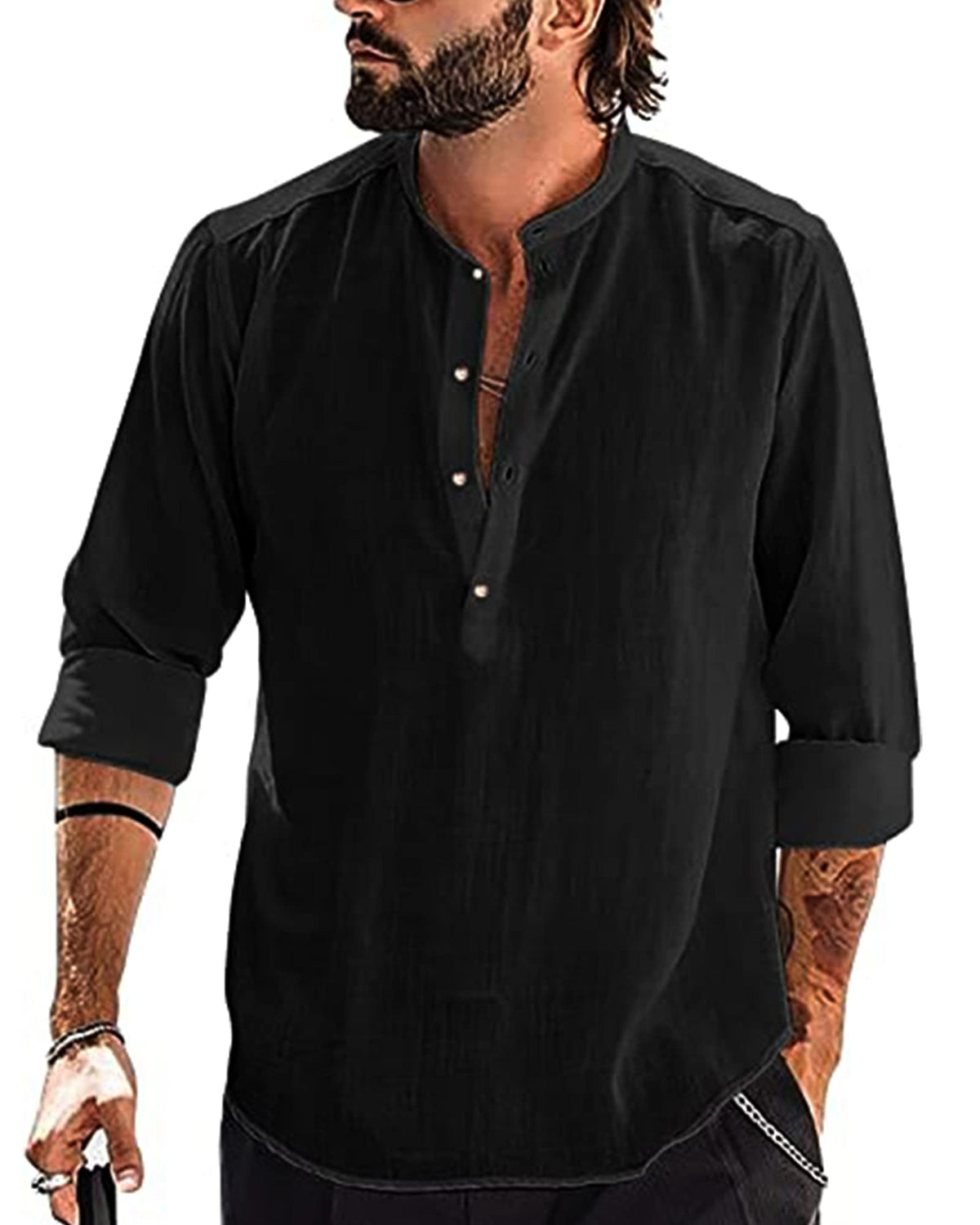 Chemise Lin classique YAOBAOLE