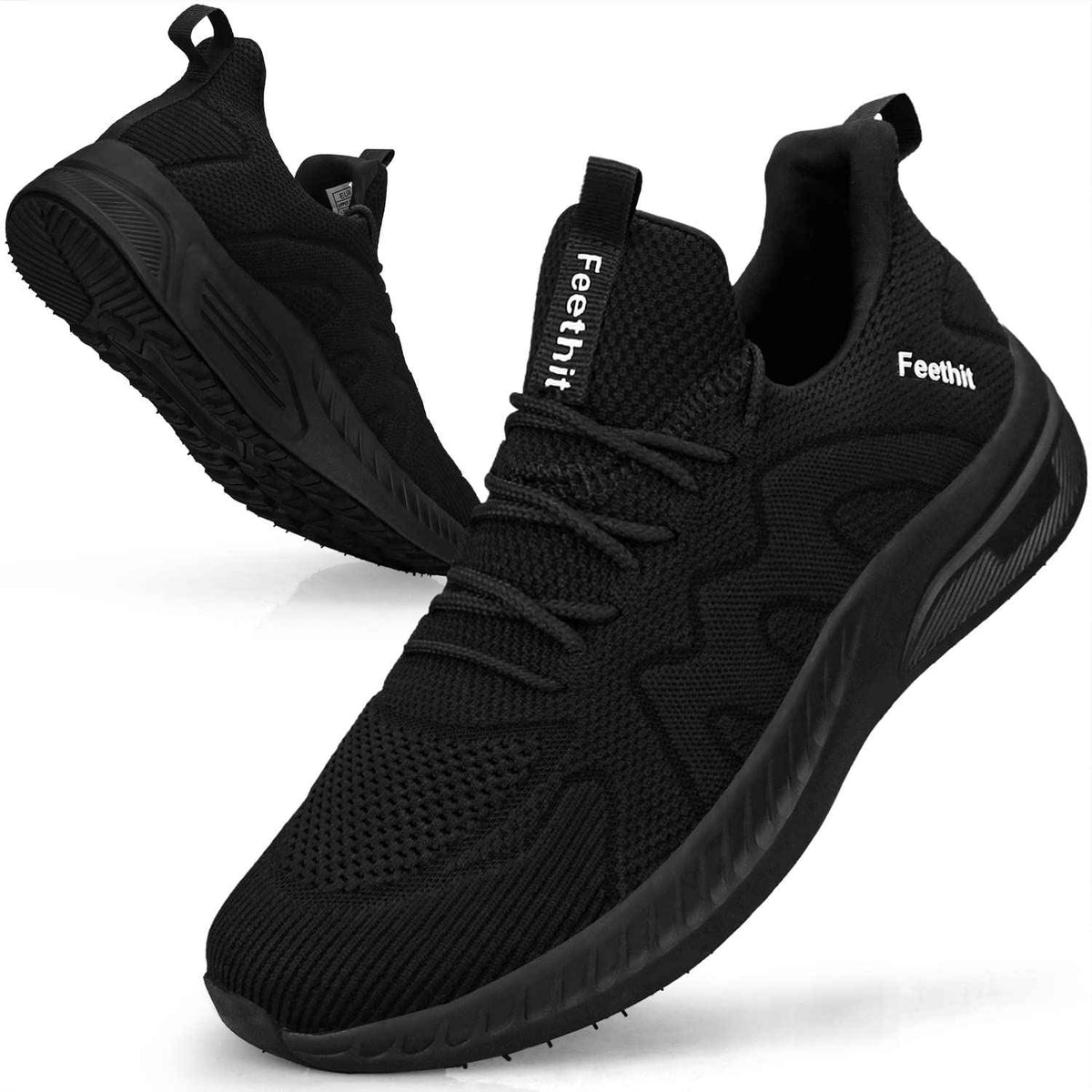 Feethit Baskets et Chaussures de Sport Homme Tennis Running Marche Sneakers | Mesh respirant, intérieur doux, amorti EVA, semelle en caoutchouc antidérapante, lacets réglables, sport et quotidien