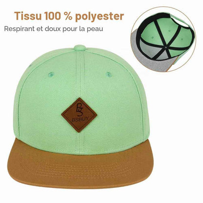Casquette Snapback Homme Femme, Casquette de Baseball été Réglable, Coton Anti-Soleil Baseball Cap, Casquette Visiere Plate, Casquettes Sport Extérieur Sunhat Chapeau pour Grosses Têtes 56-61CM