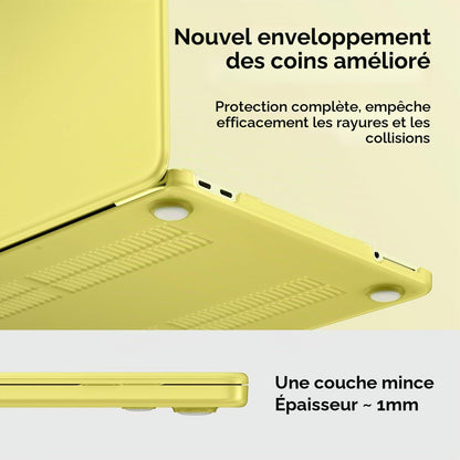 Coque MacBook Air 13,6" Crystal Clear — Compatible M2 / M3 / M4 / M5 (2022–2026)