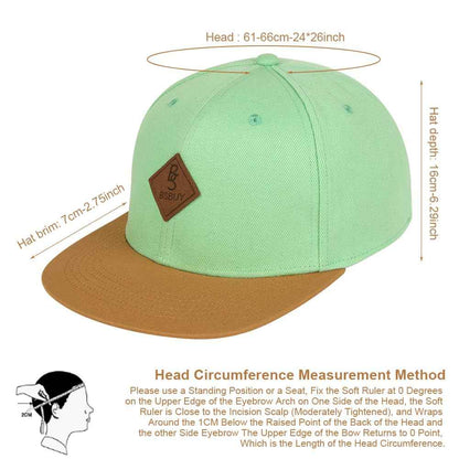 Casquette Snapback Homme Femme, Casquette de Baseball été Réglable, Coton Anti-Soleil Baseball Cap, Casquette Visiere Plate, Casquettes Sport Extérieur Sunhat Chapeau pour Grosses Têtes 56-61CM