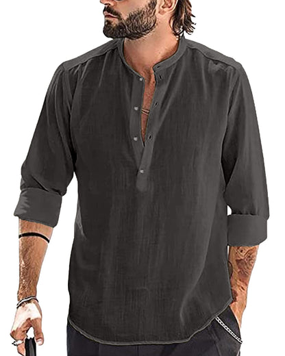 Chemise Lin classique YAOBAOLE
