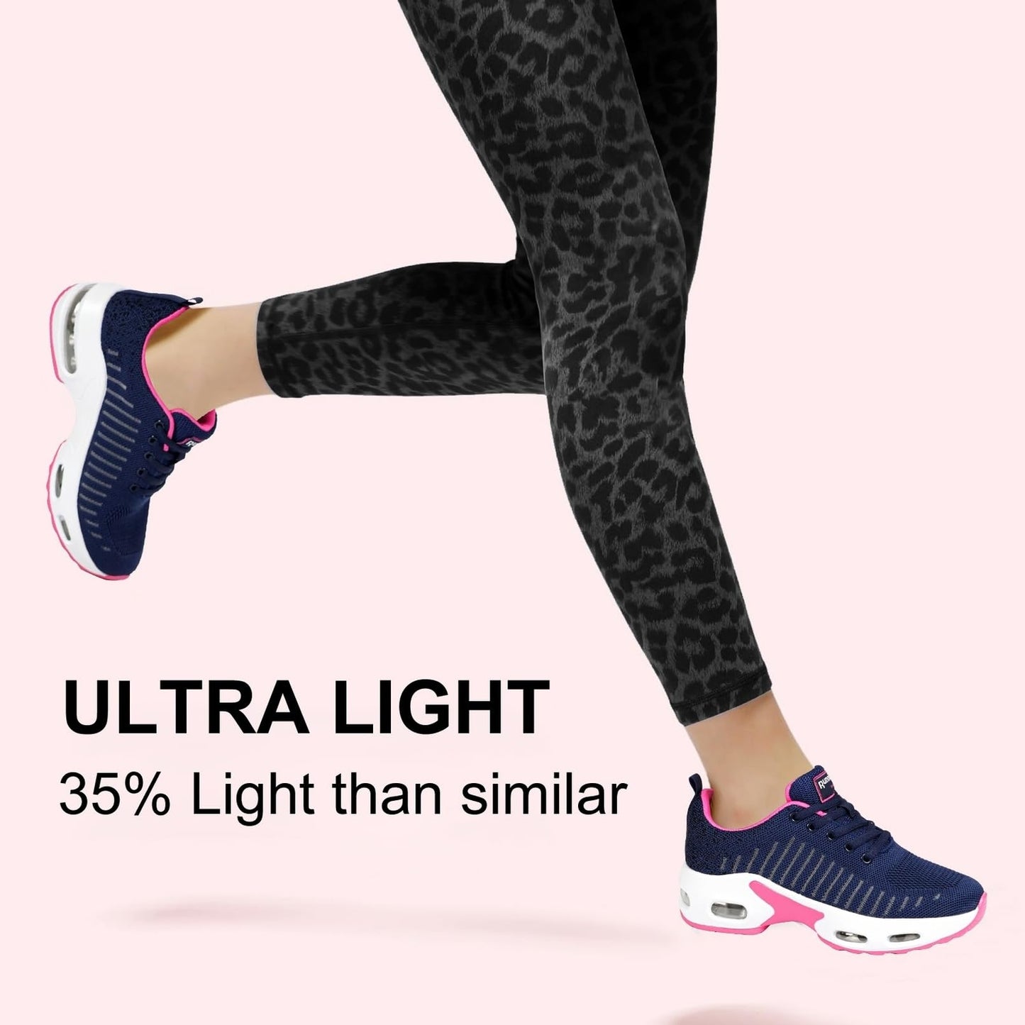 Myztra Femme Baskets Running Coussin Amortissant | Marche, Amortissantes, Légères, Respirantes, Antidérapantes, Confortables, Fitness, Gym, Jogging, Quotidien - PATOGAZ