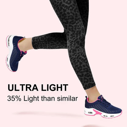 Myztra Femme Baskets Running Coussin Amortissant | Marche, Amortissantes, Légères, Respirantes, Antidérapantes, Confortables, Fitness, Gym, Jogging, Quotidien - PATOGAZ