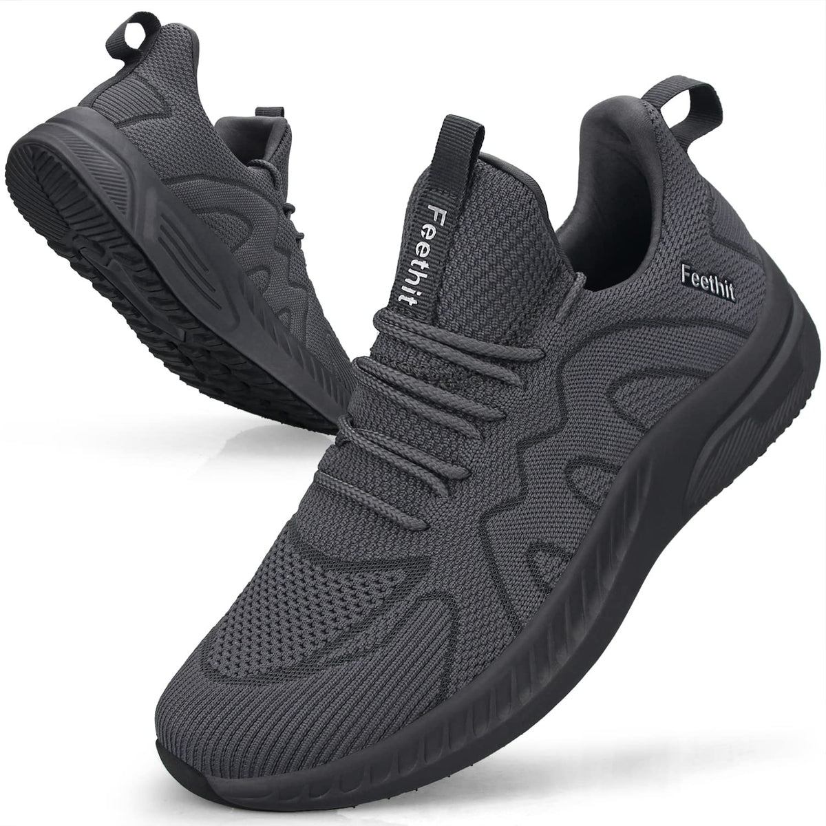 Feethit Baskets et Chaussures de Sport Homme Tennis Running Marche Sneakers | Mesh respirant, intérieur doux, amorti EVA, semelle en caoutchouc antidérapante, lacets réglables, sport et quotidien - PATOGAZ