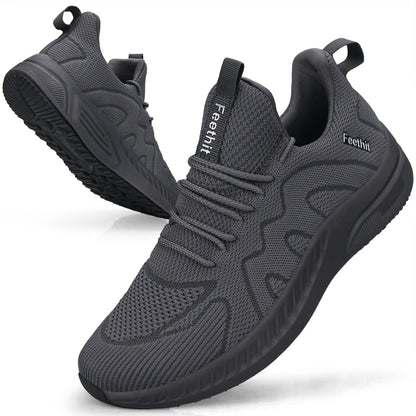 Feethit Baskets et Chaussures de Sport Homme Tennis Running Marche Sneakers | Mesh respirant, intérieur doux, amorti EVA, semelle en caoutchouc antidérapante, lacets réglables, sport et quotidien - PATOGAZ