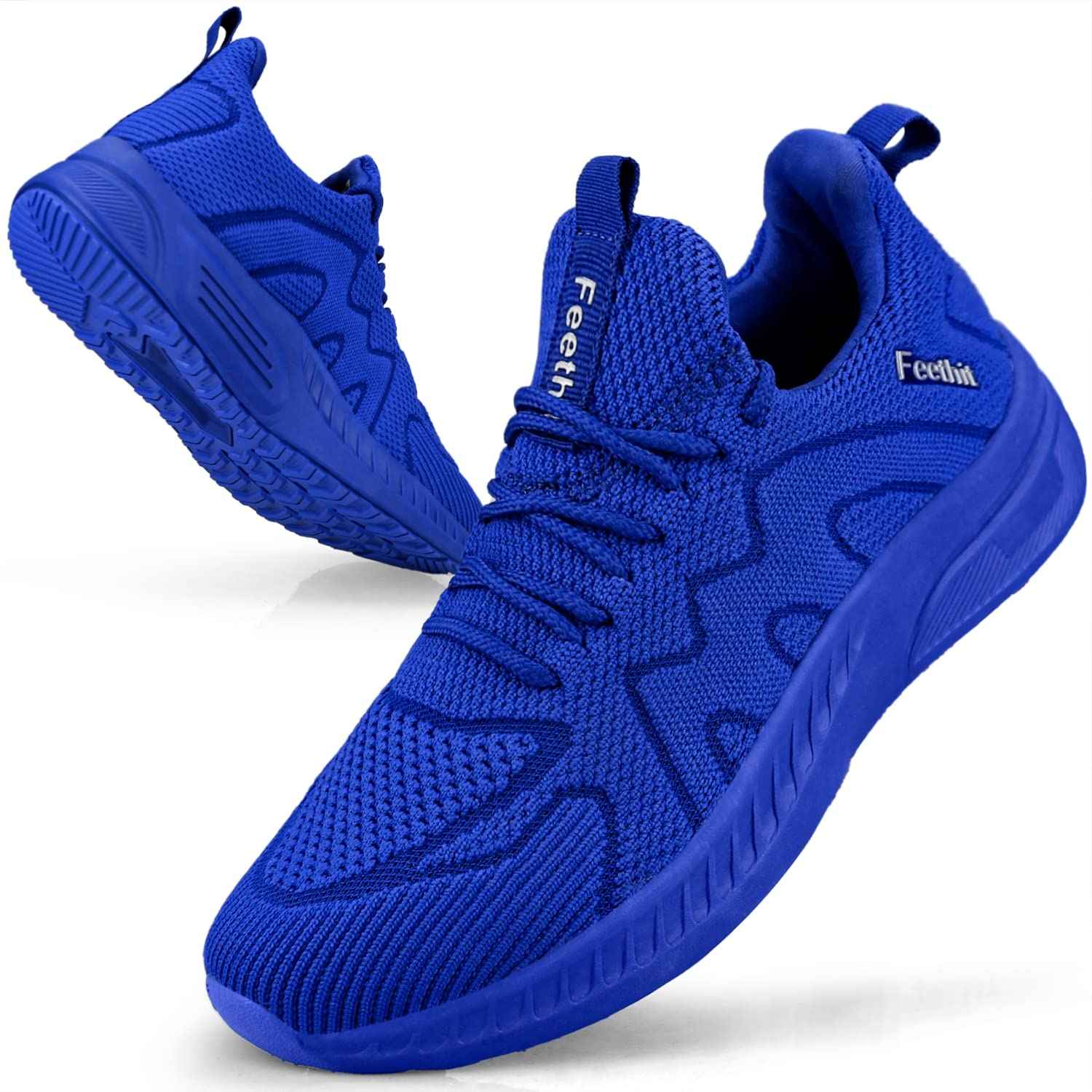Feethit Baskets et Chaussures de Sport Homme Tennis Running Marche Sneakers | Mesh respirant, intérieur doux, amorti EVA, semelle en caoutchouc antidérapante, lacets réglables, sport et quotidien
