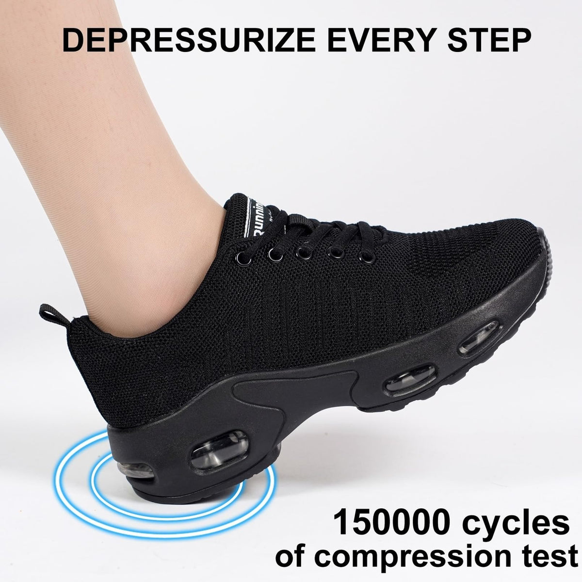 Myztra Femme Baskets Running Coussin Amortissant | Marche, Amortissantes, Légères, Respirantes, Antidérapantes, Confortables, Fitness, Gym, Jogging, Quotidien - PATOGAZ