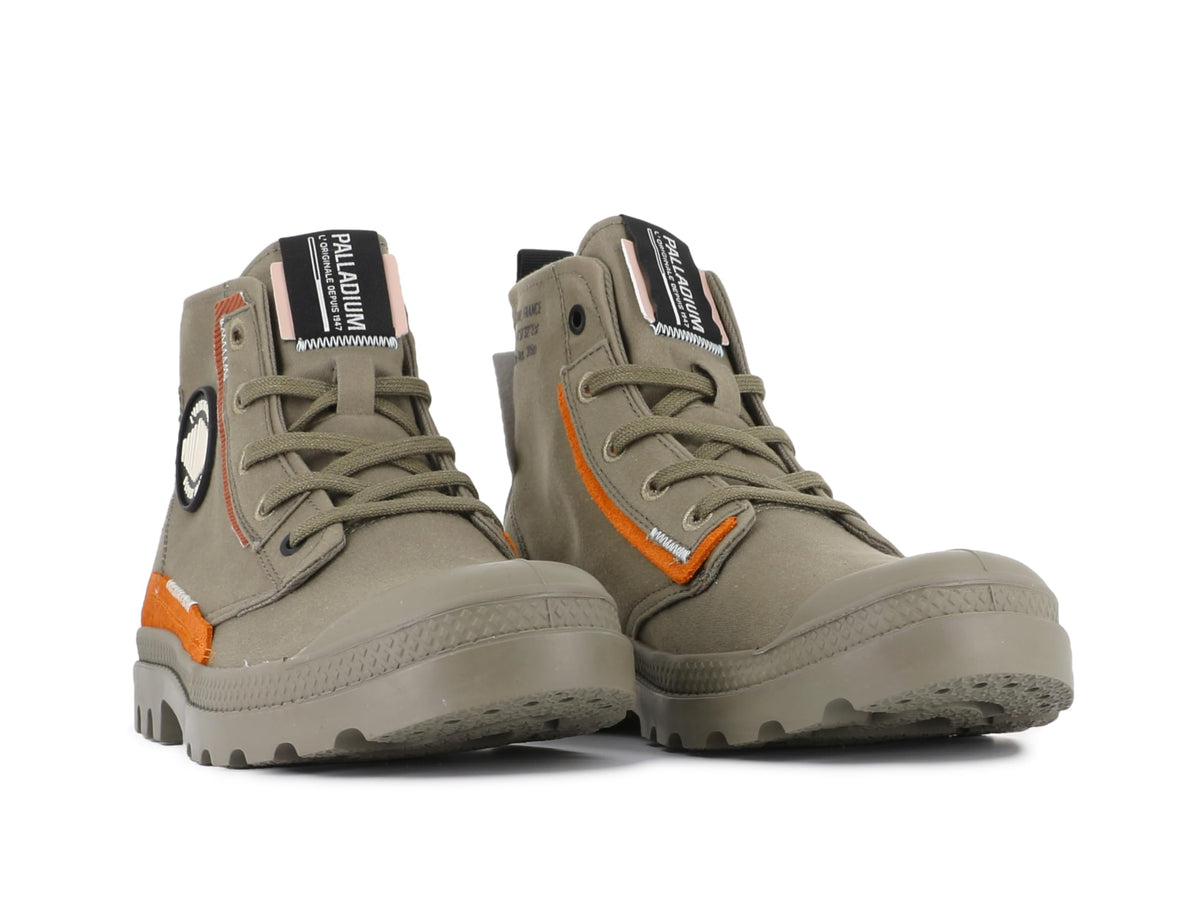Palladium Pampa Underlayer — Boot Mid-Cut Femme Blanc
