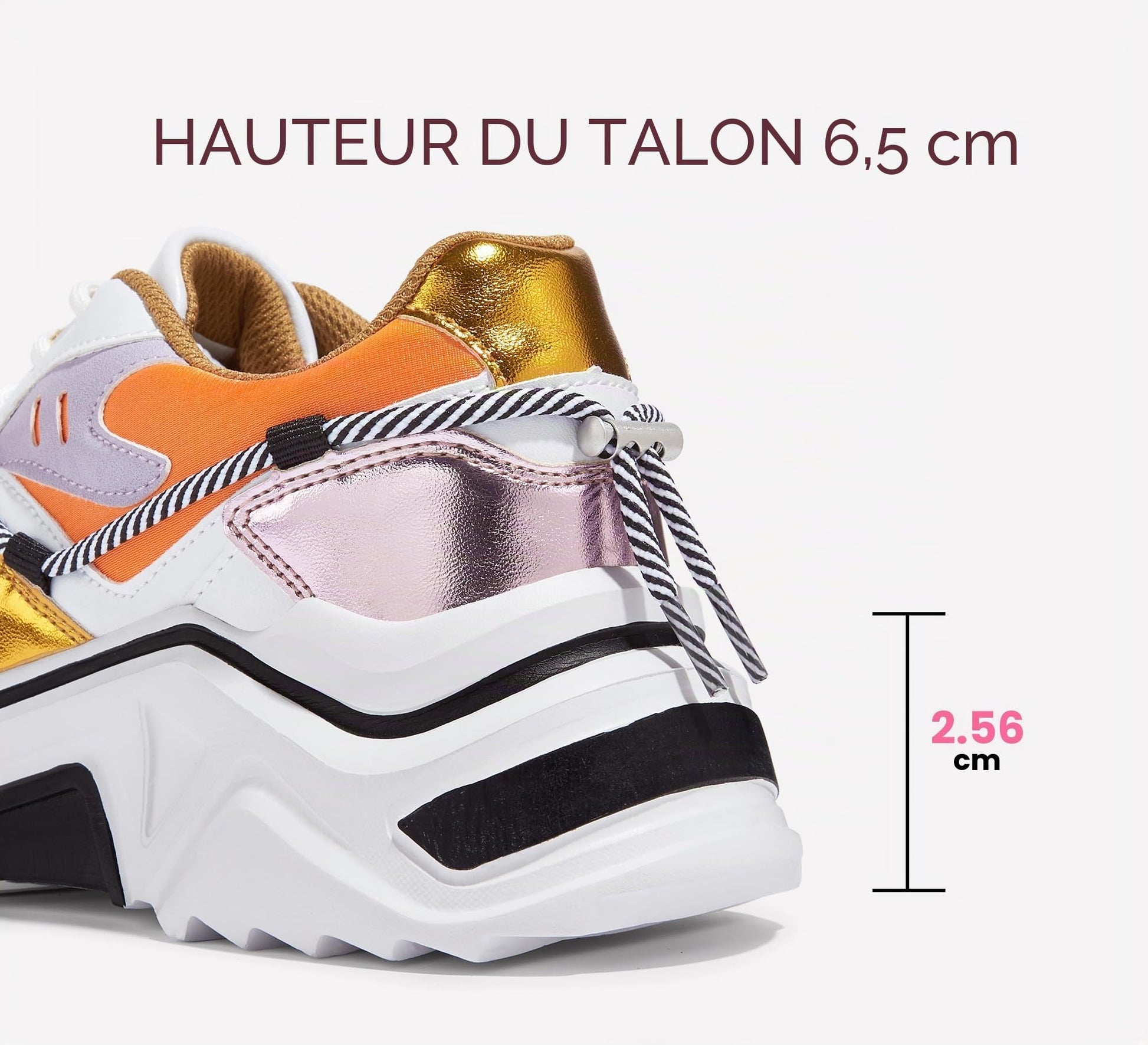 LUCKY STEP Baskets Femme à Plateforme – Chaussures Chunky Dad Rétro, Baskets à Blocs de Couleurs pour Usage Quotidien et Promenades - PATOGAZ