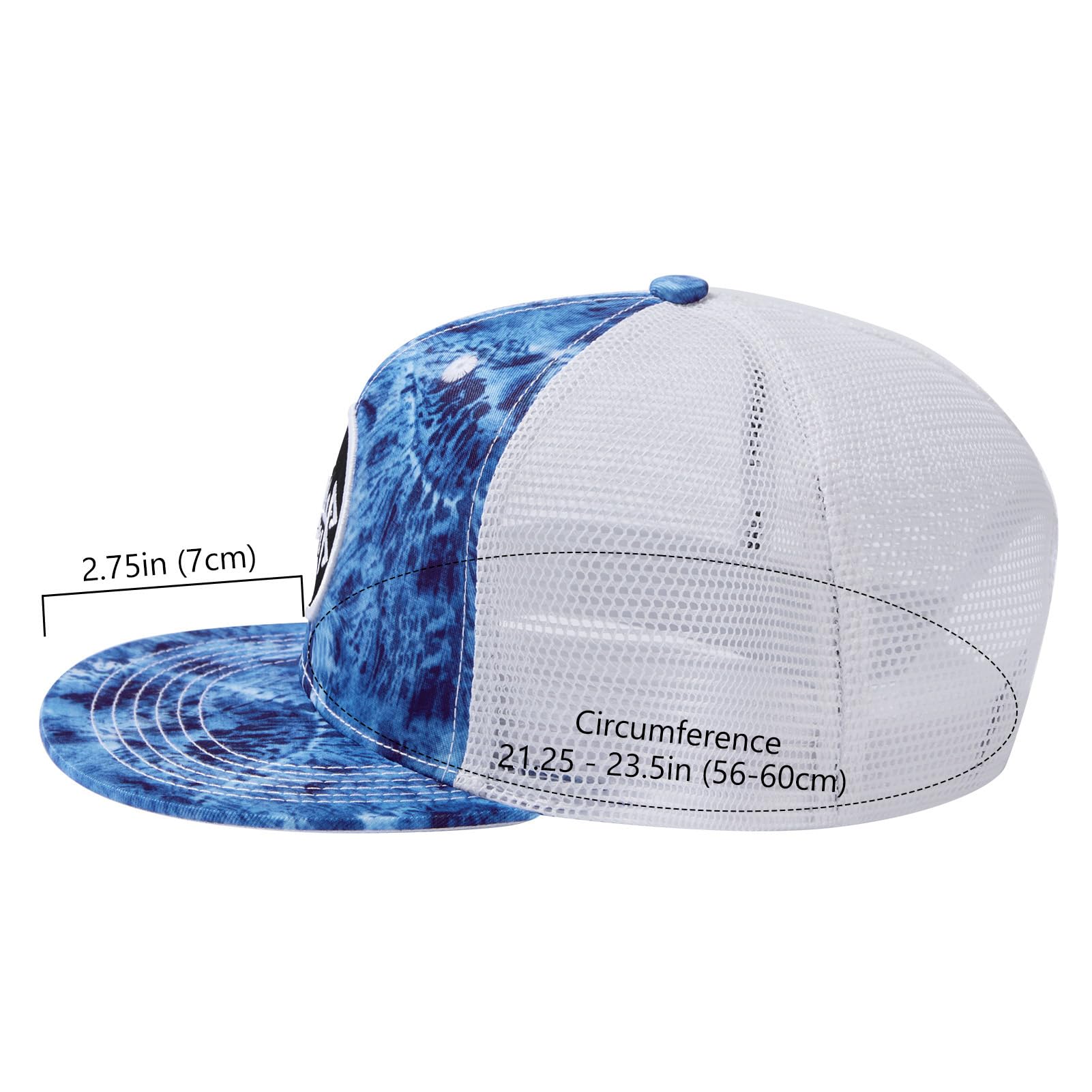 Bassdash Casquette de Camionneur à Bord Plat réglable Snapback Chapeau Maille Dos pour Hommes Femmes pêche Chasse - PATOGAZ